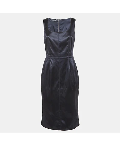 Pre-Owned Dolce & Gabbana Women's Satin Sheath Midi Dress