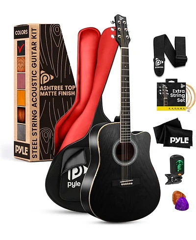 Pyle 41 Steel Strings Acoustic Guitar for Beginner and Adults