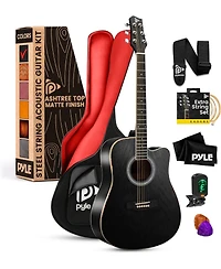 Pyle 41 Steel Strings Acoustic Guitar for Beginner and Adults
