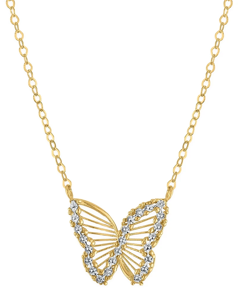 Macy's Butterfly Necklace in 10k Two-Tone Gold