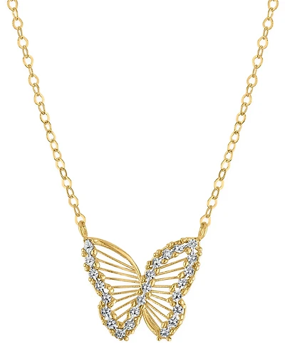 Macy's Butterfly Necklace in 10k Two-Tone Gold