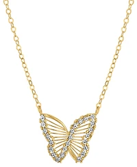 Macy's Butterfly Necklace in 10k Two-Tone Gold