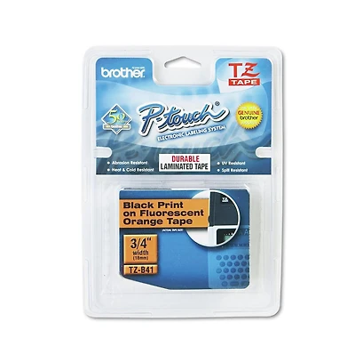 Brother P-Touch Tzeb 41 0.7 in x 16.4 ft. Tz Standard Adhesive Laminated Labeling Tape