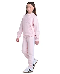 adidas Big Girls' 7-16 Long-Sleeve Graphic Fleece Hooded Pullover Sweatshirt