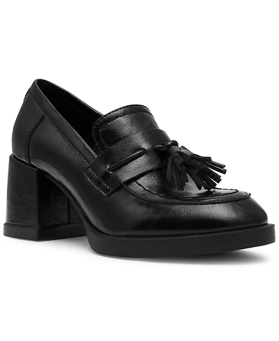 Steve Madden Women's Bettie Block Heel Tassel Loafer Pumps