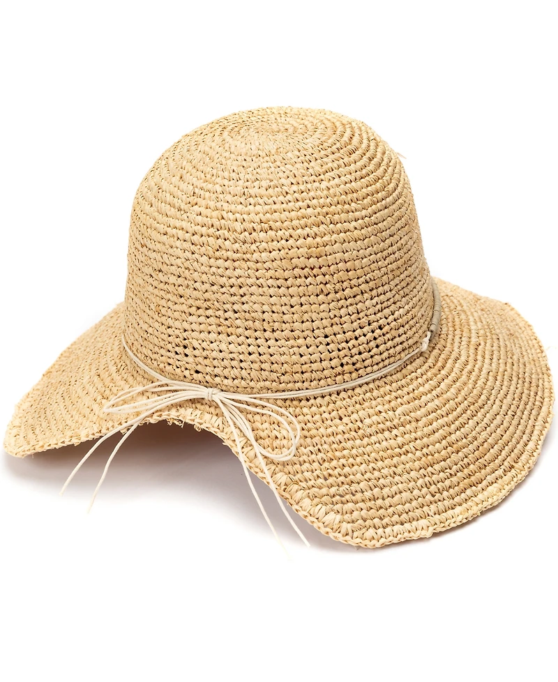 Bcbg Raffia Face Saver Bead Trim Sun Hat