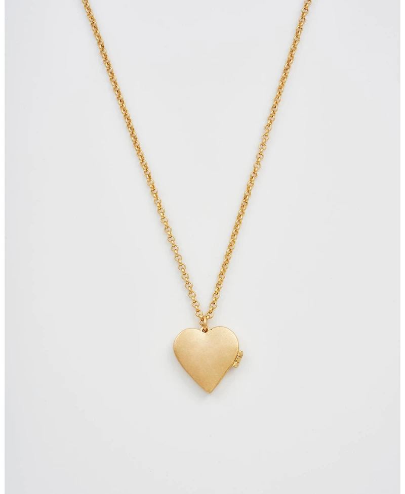 Fable England Forget Me Not Heart Locket Necklace