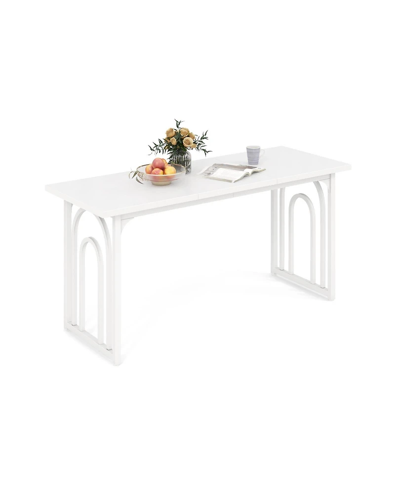 Slickblue 63 Inch Kitchen Dining Table for 6-8 Rectangular Farmhouse