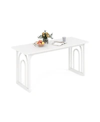 Slickblue 63 Inch Kitchen Dining Table for 6-8 Rectangular Farmhouse