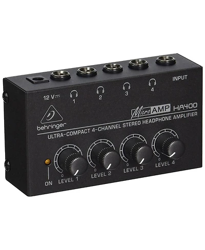 Behringer Ha-400 Ultra Compact 4-Channel Stereo Headphone Amplifier