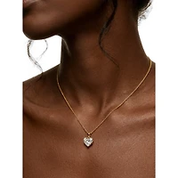 Joey Baby Oma Chain Heart Charm Necklace in 18K Gold-Plated Finish