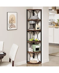 Slickblue Modern Corner Shelving Unit for Living Room and Office