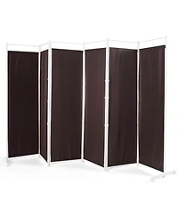 sumyeg 6-Foot 6-Panel Room Divider with Steel Support Base for Indoor Privacy Separation