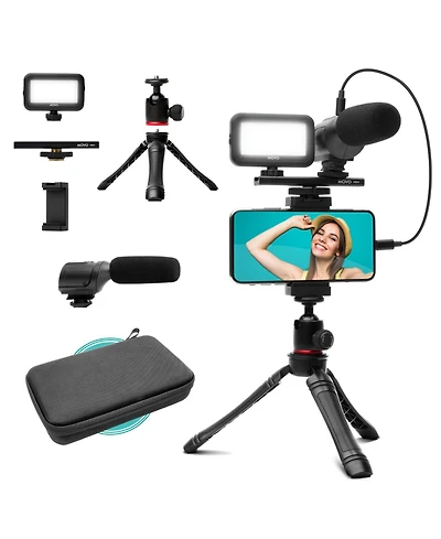 Movo uVlogger Kit for Android with Light, Mic, Phone Mount, Tripod