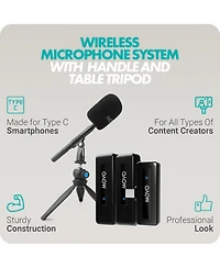 Movo Wireless Mini Uc-Duo Usb-c Wireless Microphone for iPhone 15/16/Android