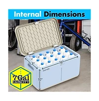 SereneLife Heavy-Duty Storage Bin with Built-in Combination Lock - Durable Plastic Organizer with Secure Lid