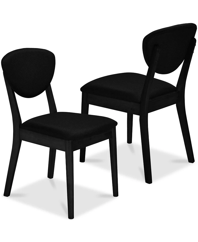 Best Choice Products 2-Piece Mid-Century Modern Wood and Upholstered Dining Chair Set