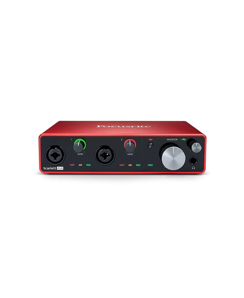 Focusrite Scarlett 4i4 4th-Gen Usb-c Audio Interface Studio Bundle - Mic, Headphones, Software and More