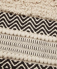 Ink+Ivy Asher Woven Texture Stripe Bath Rug, 20" x 32"