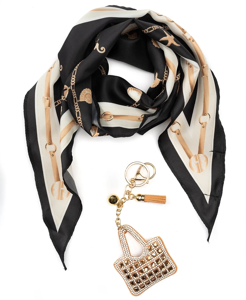 Bcbg Sea Life Key Chain And Kite Scarf Set