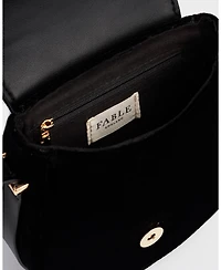 Fable England Women's Kate Celestial Velvet Embroidered Saddle Bag