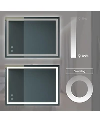 Phying Classy Led Vanity Mirror High Lumen Dimmable Touch Wall Switch Control Anti Fog Bathroom Mirror with Focused Backplane
