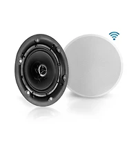 Pyle Ceiling and Wall Mount Speaker - Wireless Bluetooth 6.5" Dual 2-Way Audio Stereo Sound Subwoofer Kit w/ 300 Watts,