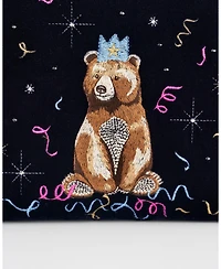 Fable England Women's Party Bear Embroidered Pouch