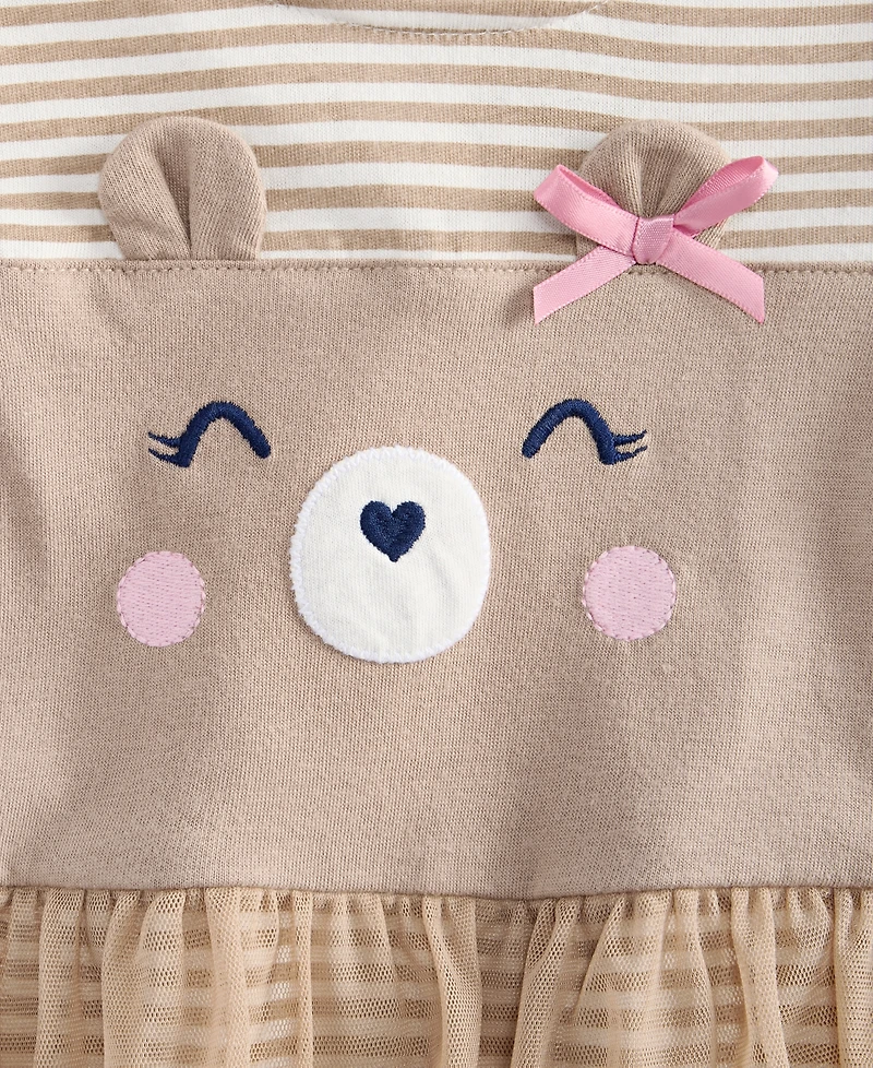 First Impressions Baby Girls' 0M-24M Striped Bear Skirted Sunsuit, Macy's Exclusive