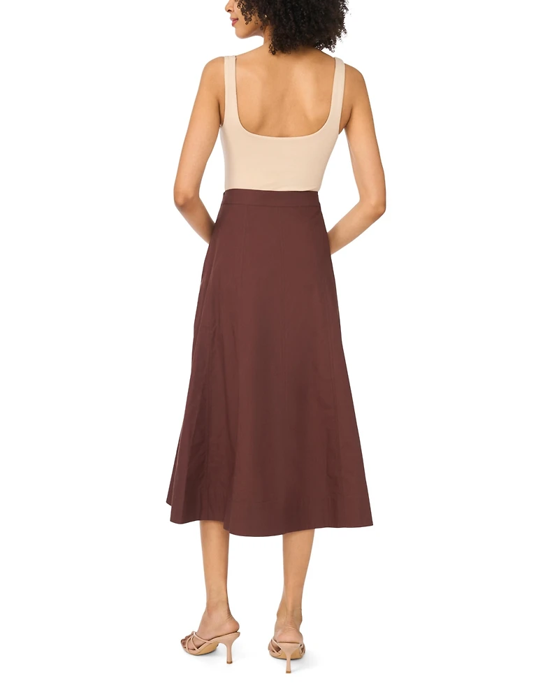 1.state Women's A-Line Midi Skirt