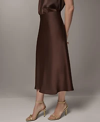 Donna Karan New York Petite A-Line Midi Skirt