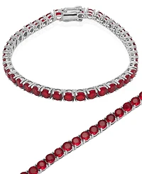Macy's Lab Grown White Sapphire (14.28 ct. t.w.) Bracelet Sterling Silver (Also Available Ruby)