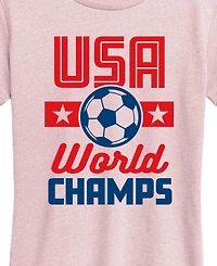 Hybrid Apparel Plus Usa Soccer World Champs Graphic T-Shirt