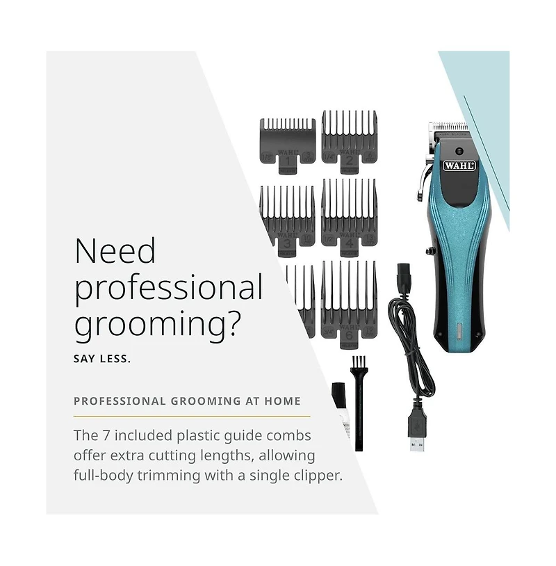 Wahl Pro Animal Groom Lite Pet Clipper Cordless and Usb Charging