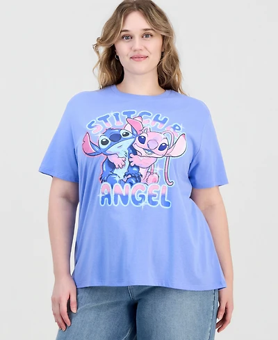 Disney Trendy Plus Stitch & Angel Graphic T-Shirt