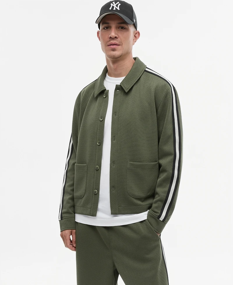 Mode of One Men's Sport Mesh Striped Jacket, Macy's Exclusive