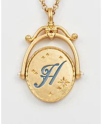 Fable England Hydrangea Initial Spinner Necklace