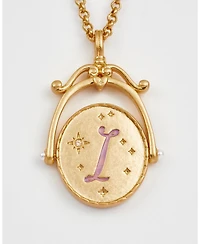 Fable England I Initial Iris Spinner Chain Necklace