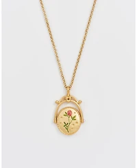 Fable England Z Initial Zigzag Clover Spinner Chain Necklace
