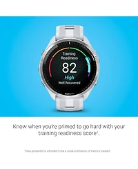 Garmin Forerunner 965 Unisex Smart watch - Whitestone/Powder Gray Rubber Strap