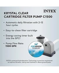 Intex Prism Frame Above Ground 18' x 48" Pool Set w/ 6 Replacement Filters