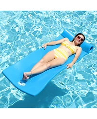 Trc Recreation Splash 1.25" Thick Foam Swimming Pool Float Mat, Bahama Blue