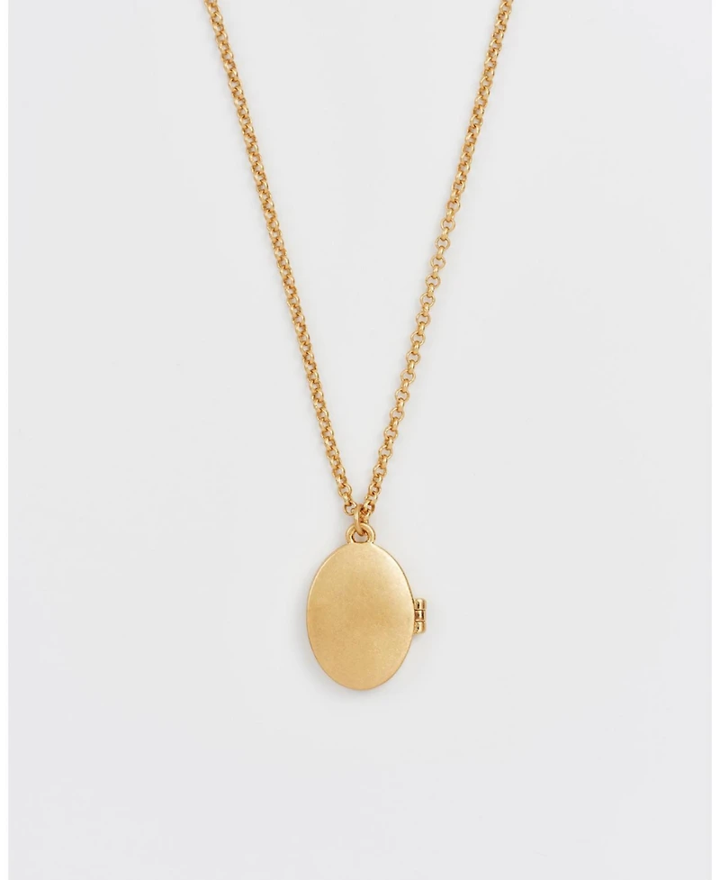 Fable England Robin & Blackberry Gold Locket Chain Necklace