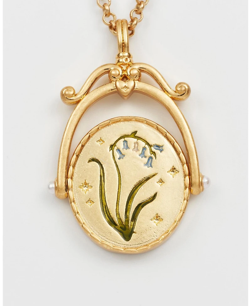 Fable England B Initial Bluebell Spinner Chain Necklace