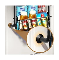 Gaomon Over The Door Pantry Organizer with Removable Baskets and Suction Cups, 4 Tier, Metal Storage Rack for Kitchen Closet Bathroom