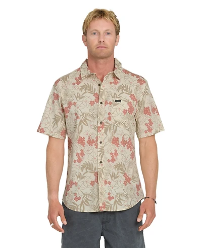 Quiksilver Men's Tropical Floral Print Short-Sleeve Shirt