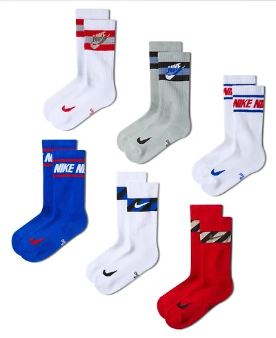 Nike Everyday Kids' Cushioned Crew Socks, 6-Pack