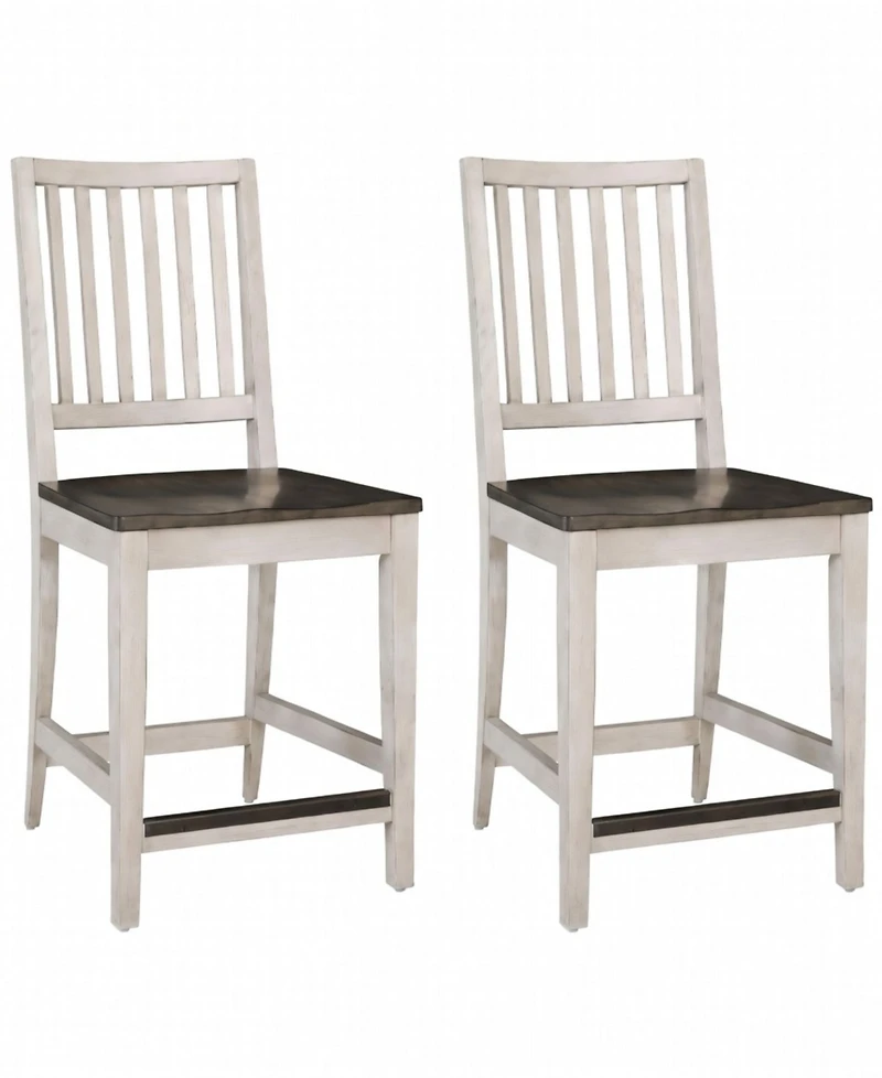 Dawnwood 2-Piece Wood Counter Side Chair Set