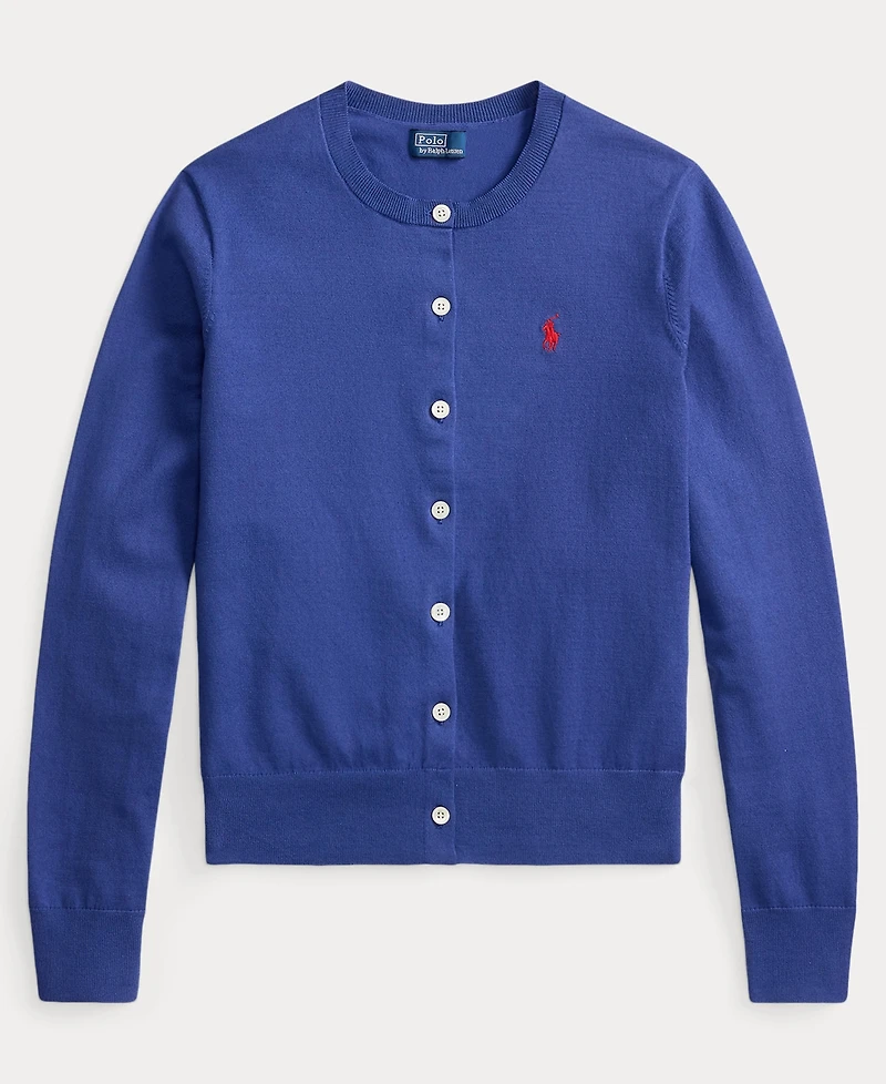 Polo Ralph Lauren Women's Crewneck Button-Up Cardigan Sweater
