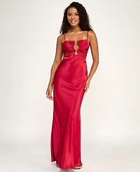 Seni & Cade Juniors' Open-Front Sleeveless Ball Gown